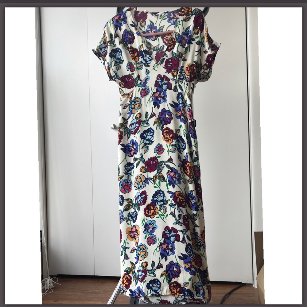 NWOT Zara Floral Maxi Dress Xs
